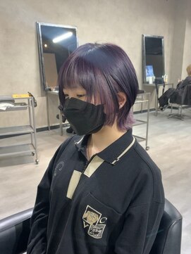 キッススワン(KISS SWAN) 【Wパープルウルフスタイル】札幌美容室