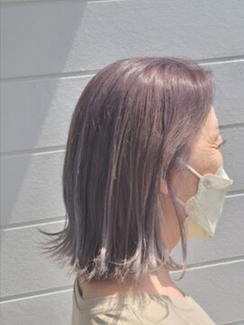 ヘアーメイク ドット(HairMakeDOT) 白髪気にならないハイライトで笑顔