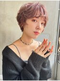 Siena くびれショートレイヤー×ピンクベージュ　渋谷　20代30代
