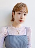 大人ショートボブ ミニボブ 前髪あり 切りっぱなし 外ハネK1115