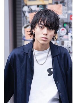 ケアリー 成増(Carelly) ツイストパーマ七三オールバックマッシュウルフスリークショート