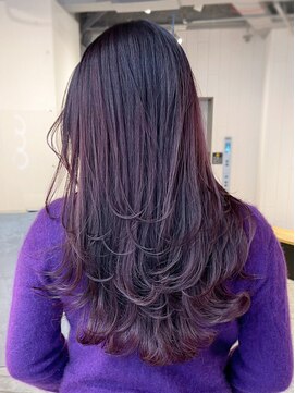 アルバム 池袋(ALBUM) ワンカールレイヤーロング_チェリーブラウンフェミニン_ba433981