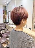 冨永理恵☆マッシュショート×ピンクベージュ