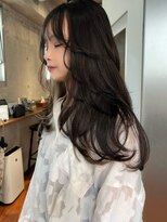 サイン 表参道(SIGN)&nbsp;レイヤーカットグレージュカラーデザインカラーシルキーベージュ