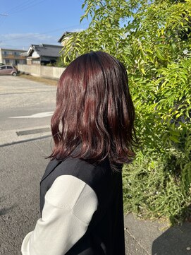 ヘアーメイク ビロー 丸亀店(Hair Make Billow) チェリーレッドカラー