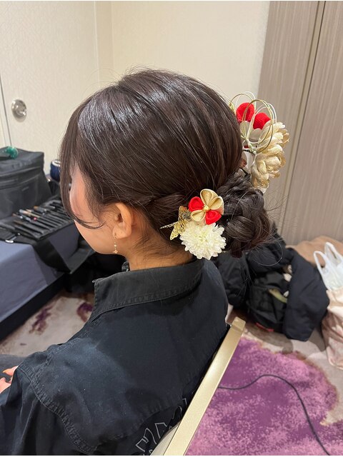 成人式ヘアセット×まとめ髪