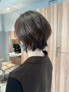 ガリカ 大名(Gallica) 【森千晶】艶髪大人フェミニンボブ/透明感地毛風グレージュ