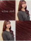 ワインレッドカラー×韓国風くびれ巻き◎矢口