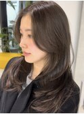 かきあげ前髪 ミディアムレイヤー 表参道