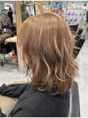 脱白髪染め×ハイライト
