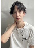 ツイストスパイラルパーマ×波巻き×センター分け