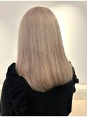 15787ブリーチ＆ダブルカラーパールベージュホワイトブロンド