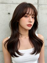 エイチ ウルフカット 大阪梅田(811)&nbsp;レイヤーボブヘアカラーバレイヤージュ50代くるみちゃんヘア