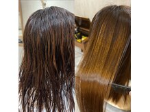 ヘアイズライフ ポコアポコ(hair is life poco a poco)の雰囲気(美髪矯正は手で乾かすだけで艶髪になれます。)
