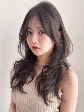アグノス 青山(Agnos) ツートンカラーサイドバングワンカール前髪デジタルパーマ