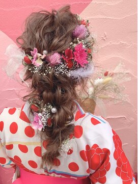 ヘアセットサロンシャルメ 梅田店(Hair Make Salon CHARMER) 卒業式に編みおろしヘアセット