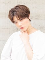 メイクス 表参道(MAKE'S omotesando)&nbsp;大人可愛い20代30代40代小顔ショートパーマ黒髪ひし形ショート３