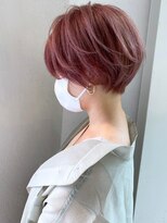 モルニ(MORNI)&nbsp;ピンクベージュ_マロンベージュ Aラインボブ かきあげ