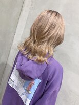 if&nbsp;ロングウルフ×ホワイトベージュ