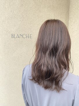 ブランシェ ヘアデザイン(BLANCHE hair design) ベージュ×ウェーブ