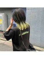 ヘアーショップ エヌアンドエー 越谷店(hair shop N&A)&nbsp;マッシュウルフ×インナーカラー　ライム☆