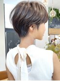 くびれショート/マロンベージュ/ショートヘア/前髪あり