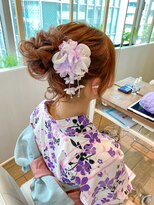 ★結婚式お呼ばれドレスヘア編み込みポニーテールアップスタイル