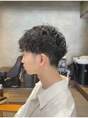 レイヤーカット/ウェットヘア/オリーブベージュ/デザインカラー