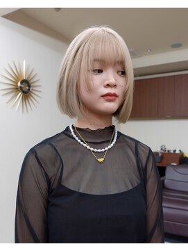 スタニング 渋谷(STUNNING.) レイヤー/ボブ/ケアブリーチ/ダブルカラー/ハイトーン【修】