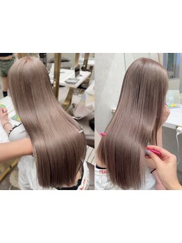 低ダメージの縮毛矯正も、ブリーチ毛にも対応可能な髪質改善メニューも。扱いやすくまとまる髪に[熊本]