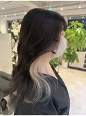 インナーカラー ホワイトベージュ イヤリングカラー