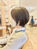 スニップ(Snip) 20代30代40代小顔似合わせカット丸みショートレイヤーグレージュ