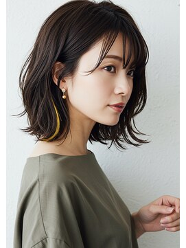 アントワープトーキョー(antwerp TOKYO) 30代40代50代外ハネボブゆる巻きイヤリングカラー髪質改善