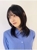 ウルフレイヤーウルフカット顔周りレイヤーミディアム_ba503811