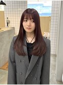 大人可愛いミディアムレイヤーロングカット