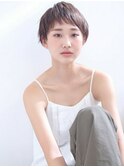 ■グレージュカラーオン眉マッシュウルフM.SLASH自由が丘17-14