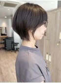 Say.ショートボブブルーカラーデジタルパーマミニウルフ表参道