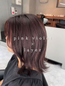 バディ 中野駅前店(BUDDY) ピンクバイオレット×レイヤー【中野美容室】