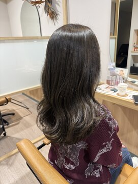 【sida 池村】オリーブベージュ/ブリーチなしダブルカラー