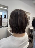 レイヤーボブ　大人ボブ　ぱつふわ　ゆるふわボブ　レイヤー