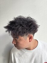 アンド グラフ(& Graph.) スパイキーツイストツーブロックマッシュパーマメンズカット