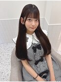 着物ヘア/ダークアッシュ/ミディアムレイヤーカット/名古屋