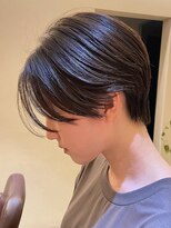 トップヘアー スパアンドリラクゼーション 安城(spa&relaxation)&nbsp;安城黒髪ハンサムショート刈り上げ丸みマッシュショート20代30代