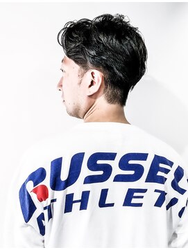 フジヤマ バーバー ショップ(FUJIYAMA BARBER SHOP) ソフトツーブロックくせ毛風パーマトランクスヘア