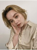 外国人風ブロンド×ニュアンスボブ