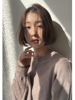 スピンヘアワークス(Spin Hair Works)&nbsp;内巻きボブ_ナチュラルブラウン@佐藤