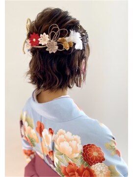 グランアージュ 柏西口店(grandage) 成人式 卒業式 振袖 袴 ヘアセット/暗髪/ハーフアップ暗髪/柏