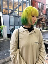 ルーム(Loom.)&nbsp;デザインカラー　イエローカラー　切りっぱなしボブ