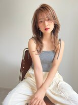 メーヴェ(Mowen)&nbsp;mowen×外ハネミディアム×ラフウェーブ×ブロンドカラー