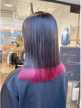 ミモザワークス(Mimosa Works) 裾カラーピンクバイオレット